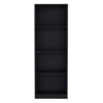Vinton Bookcase with Spacious Tier-Shelving Design, Black - Stylish & Functional Storage for Home or Office - Image 2