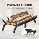 VEVOR 27-Inch Heavy Duty Fireplace Log Grate - Powder-Coated Steel for Stronger, Longer-Lasting Fires - Image 3