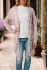 Mckenzie Hollow-out Openwork Knit Cardigan - Elegant and Versatile Women's Fashion - Image 4