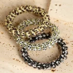 3PCS Leopard Printed Telephone Wire Hair Ties - Stylish, Flexible, and Durable Hair Loops | Perfect for All Hair Types
