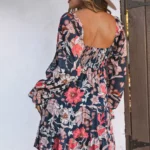 Tessa Floral Tiered Long Puff Sleeve Mini Dress - Elegant & Versatile | Shop Now