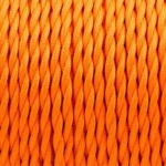5m Orange 2 Core Twisted Electric Fabric Cable - Premium Lighting Flex for Vintage and Modern Interiors
