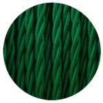 Premium 5m Green 2 Core 8amp Twisted Electric Fabric Cable - Vintage Italian Braided Wire for Antique Lamps & Chandeliers - Image 3