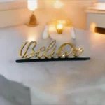 Believe Decorative Home Accent - 12.5" Rustic Golden Handcrafted Aluminum Sculpture for Home Decor, Gifts & Festive Displays - Image 2