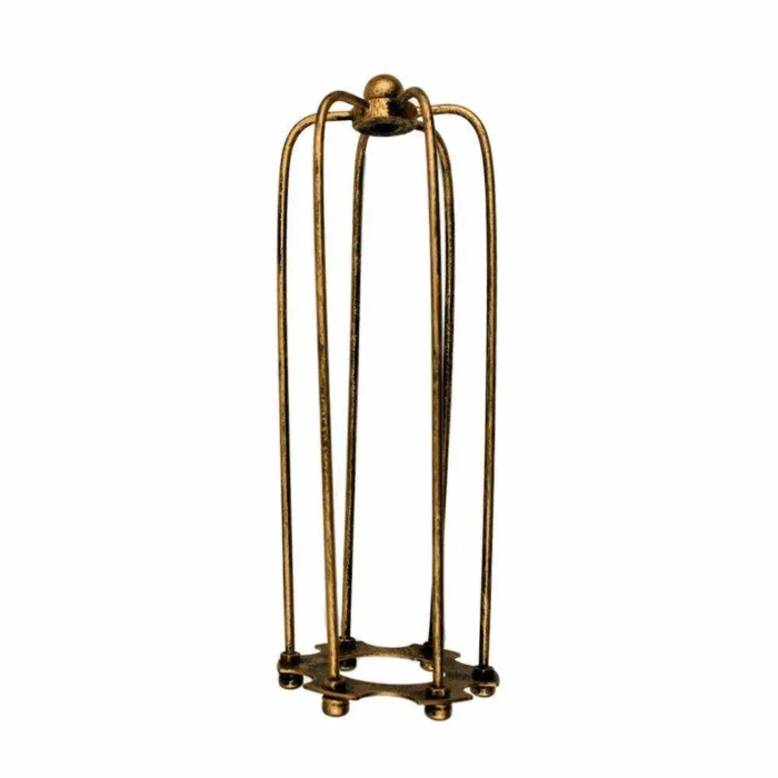 Brushed Copper Long Metal Wire Cage Pendant Light - Stylish Lighting for Home, Restaurant, Cafe, and More - Image 1