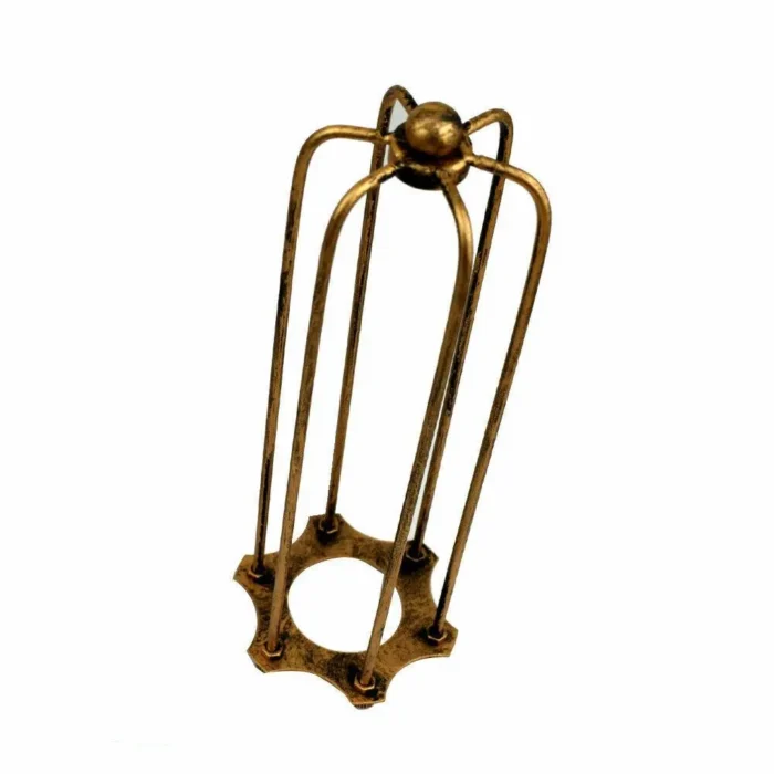 Brushed Copper Long Metal Wire Cage Pendant Light - Stylish Lighting for Home, Restaurant, Cafe, and More - Image 3