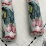 Elegant Floral Cake Cutting Knife & Server Set with Mint Meenakari Work - Ideal for Weddings, Birthdays & Special Occasions