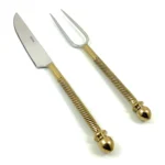 Elegant Carving Forks Set Premium Stainless Steel with Golden & Silver Glossy Finish Perfect for Fine Dining & Gifting