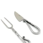 Elegant Designer Stainless Steel Carving Knife & Fork Set - Precision 2-Piece Set for Perfect Carving