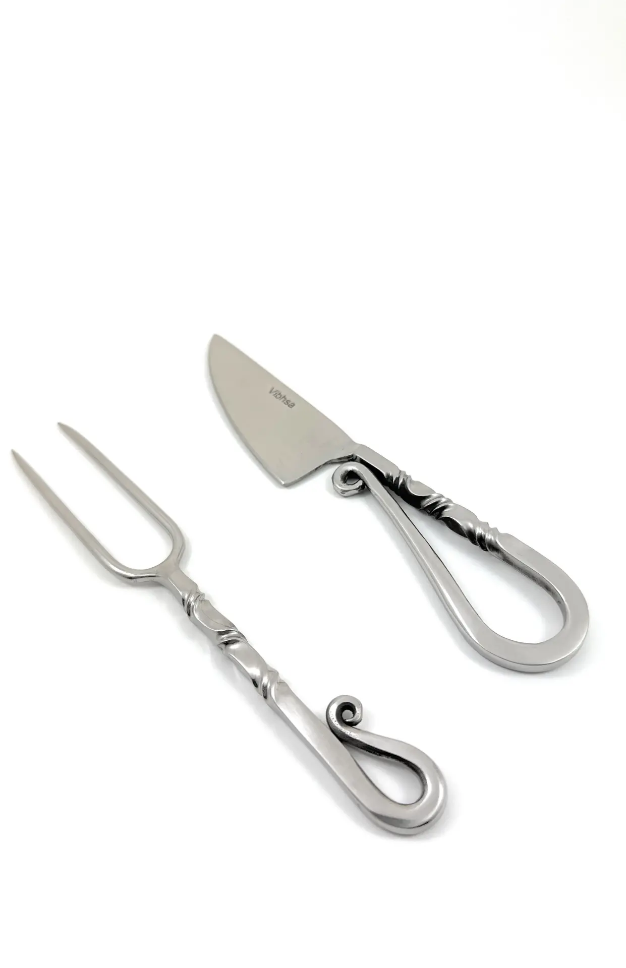 34074227_large.webp Elegant Designer Stainless Steel Carving Knife & Fork Set - Precision 2-Piece Set for Perfect Carving - Image 1