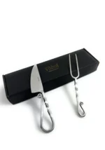 Elegant Designer Stainless Steel Carving Knife & Fork Set - Precision 2-Piece Set for Perfect Carving - Image 2