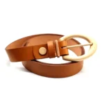 Banff Care 302 - Elegant Wooden Buckle Leather Belt for Men & Women