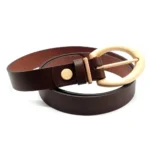 Banff Care 301 - Premium Cowhide Leather Belt with Wooden Buckle | Stylish & Eco-Friendly