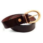 Banff Care 404 - Premium Leather Belt with Eco-Friendly Wooden Buckle