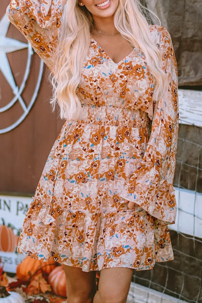 Allison Floral Smocked Waist Dress - Flattering & Stylish for Any Occasion - Image 2