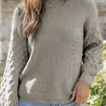 Remi Cable Knit Sleeve Sweater - Cozy and Stylish | Perfect for Layering & Cold Weather