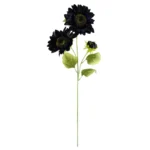 Vibrant Purple Artificial Sunflowers - 3 Heads, 88cm | Perfect for Bouquets & Home Decor - Image 3