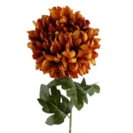 Stunning Extra Large Reflex Chrysanthemum - Orange, 75cm | Artificial Silk Flowers for Home & Event Decor
