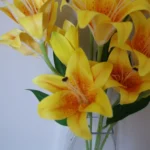Realistic Artificial Lily Plant - Yellow Bare Stem - 60cm Tall - Perfect for DIY Decoration & Arrangements - Image 2