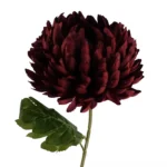 Artificial Flowers - Extra Large Reflex Chrysanthemum, Red, 75cm - Premium Silk Petals, Perfect for Arrangements & Decor