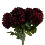 Artificial Flowers - Extra Large Reflex Chrysanthemum, Red, 75cm - Premium Silk Petals, Perfect for Arrangements & Decor - Image 4