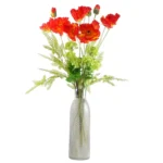 Elegant Artificial Poppy Stem with 2 Silk Flowers - 100cm Long | Perfect for Home Decor & Floral Arrangements - Image 3