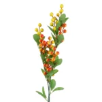 Vibrant Artificial Foliage Orange Berry Spray - 70cm, Perfect for Home Decor & Floral Arrangements