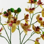 Elegant Artificial Orchid Flowers in Pink & Yellow with Ceramic Planter 43cm Tall | Home and Office Decor - Image 2