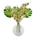 Elegant 80cm Cream Mini Orchid Stem - Perfect Artificial Flowers for Home Decor & Arrangements - Image 4