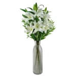 Elegant Large White Artificial Lily Stem - 100cm - 3 Silk Flowers - Home Decor & Floral Arrangements - Image 3