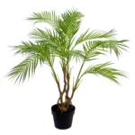 Lifelike Areca Artificial Palm Tree with Gold Planter - 90cm Tall | Perfect for Indoor Home & Office Decor - Image 5