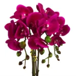 Large Artificial Orchid in Dark Pink & Silver - 52cm Realistic Home & Office Decor - Image 2