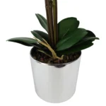 Large Artificial Orchid in Dark Pink & Silver - 52cm Realistic Home & Office Decor - Image 3