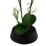 Vibrant 43cm Pink & Yellow Artificial Orchid Plant in Ceramic Planter - Leaf Design UK Home Decor - Image 3