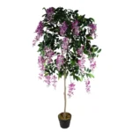 Realistic Artificial Pink Purple Wisteria Tree - 150cm Tall, Premium Quality, Ideal for Home & Office Decor