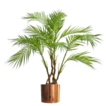 Artificial Areca Palm Tree with Copper Planter - 90cm Tall | Realistic Leaf Design | Ideal for Home & Office Decor