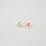 Elegant Freshwater Baroque Pearl Stud Earrings - Timeless Iridescent Jewelry