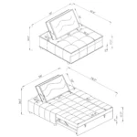 Multipurpose Faux Leather Ottoman Lazy Chair Pulling Out Sofa Bed (Dark Grey) - Comfortable & Versatile Furniture - Image 10