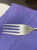 Elegant White & Silver Flatware Stainless Steel Set of 20 Perfect for Any Occasion - Image 3