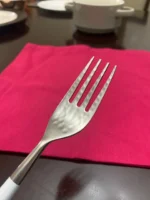 Elegant White & Silver Flatware Stainless Steel Set of 20 Perfect for Any Occasion - Image 11