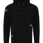 Bee Embroidered Hoodie for Men - Trendy, Fun, and Stylish Black Hoodie