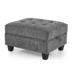 Versatile Grey Ottoman for Modular Sectional - Comfort & Style (25.5"x31.5"x19")