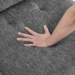 Versatile Grey Ottoman for Modular Sectional - Comfort & Style (25.5"x31.5"x19") - Image 6