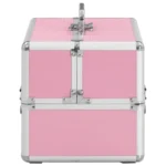 vidaXL Pink Aluminium Make-up Case 22x30x21 cm - Stylish & Portable Cosmetic Organizer for Beauty Enthusiasts - Image 9