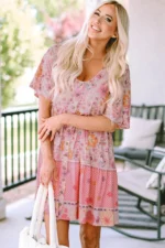 Paislee Hibiscus Floral Print Ruffle Mini Dress - Trendy, Lightweight Summer Attire - Image 4