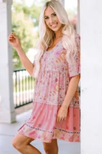 Paislee Hibiscus Floral Print Ruffle Mini Dress - Trendy, Lightweight Summer Attire - Image 3
