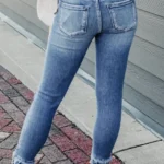 Macie Distressed Frayed Ankle Skinny Jeans - Vintage Style, Perfect Fit, Fashion Forward