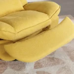 270 Degree Swivel Power Recliner with Bluetooth, Voice Control, USB Ports & Hidden Storage - Yellow - Image 32
