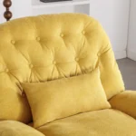 270 Degree Swivel Power Recliner with Bluetooth, Voice Control, USB Ports & Hidden Storage - Yellow - Image 35