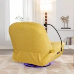 270 Degree Swivel Power Recliner with Bluetooth, Voice Control, USB Ports & Hidden Storage - Yellow - Image 49